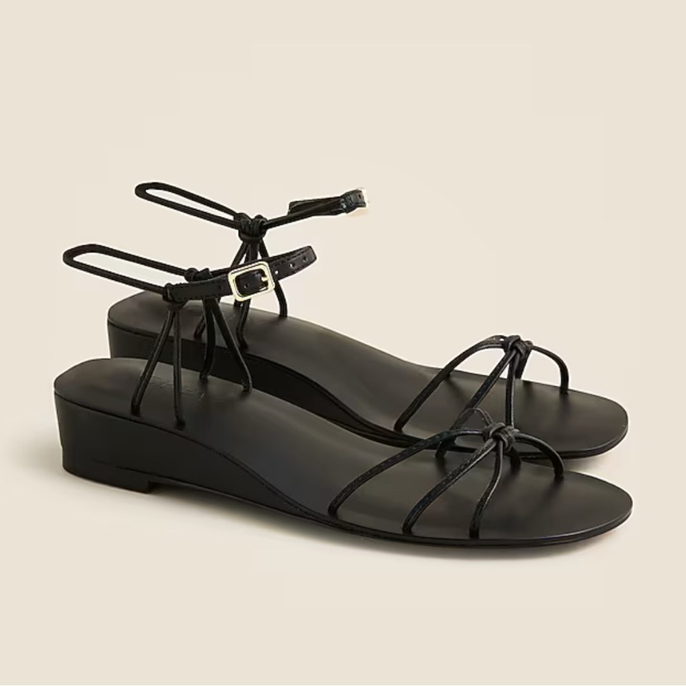J. Crew Brynn wedge sandals in Black